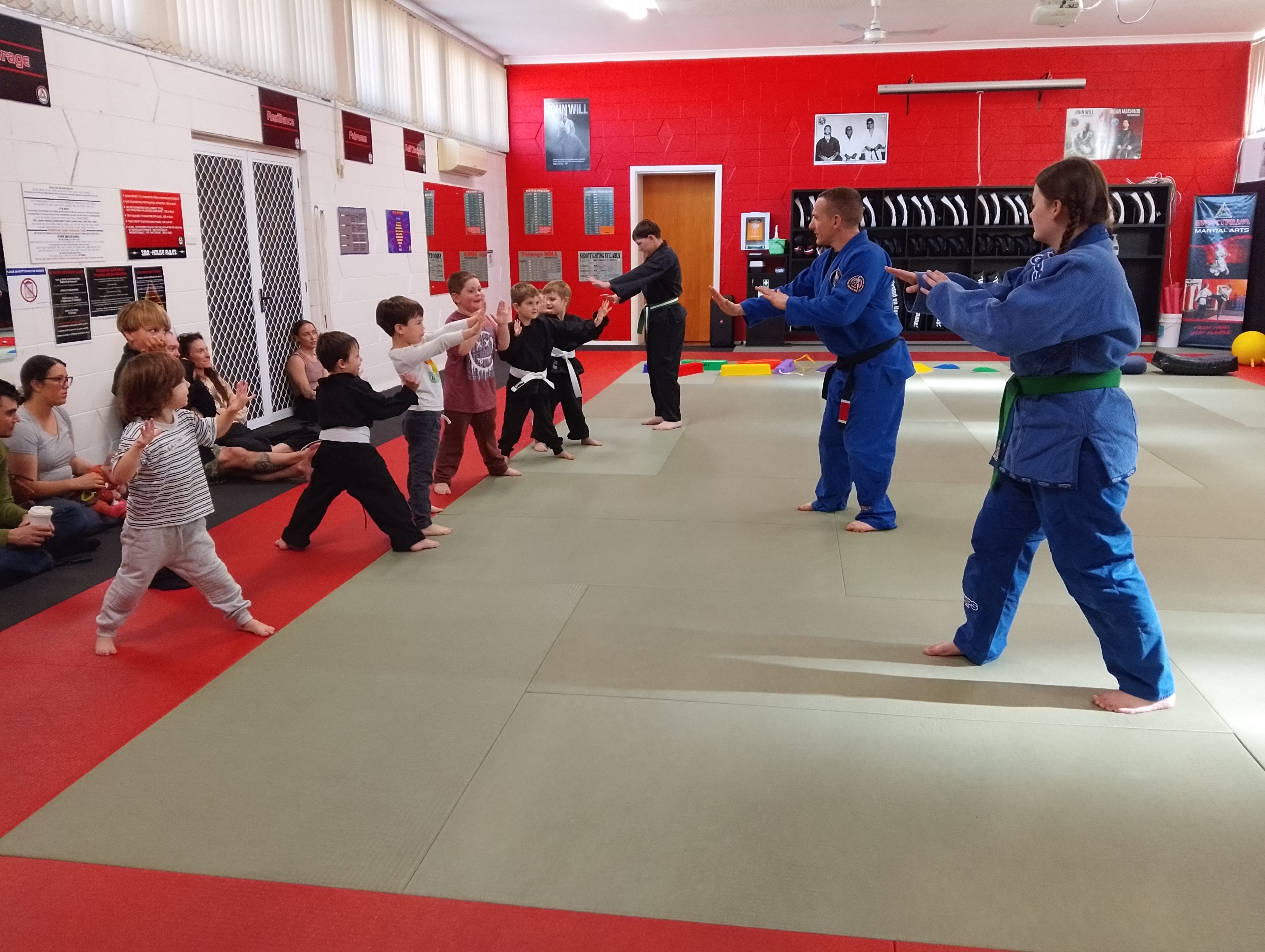 Coaching young students at Spektrum Martial Arts Port Lincoln
