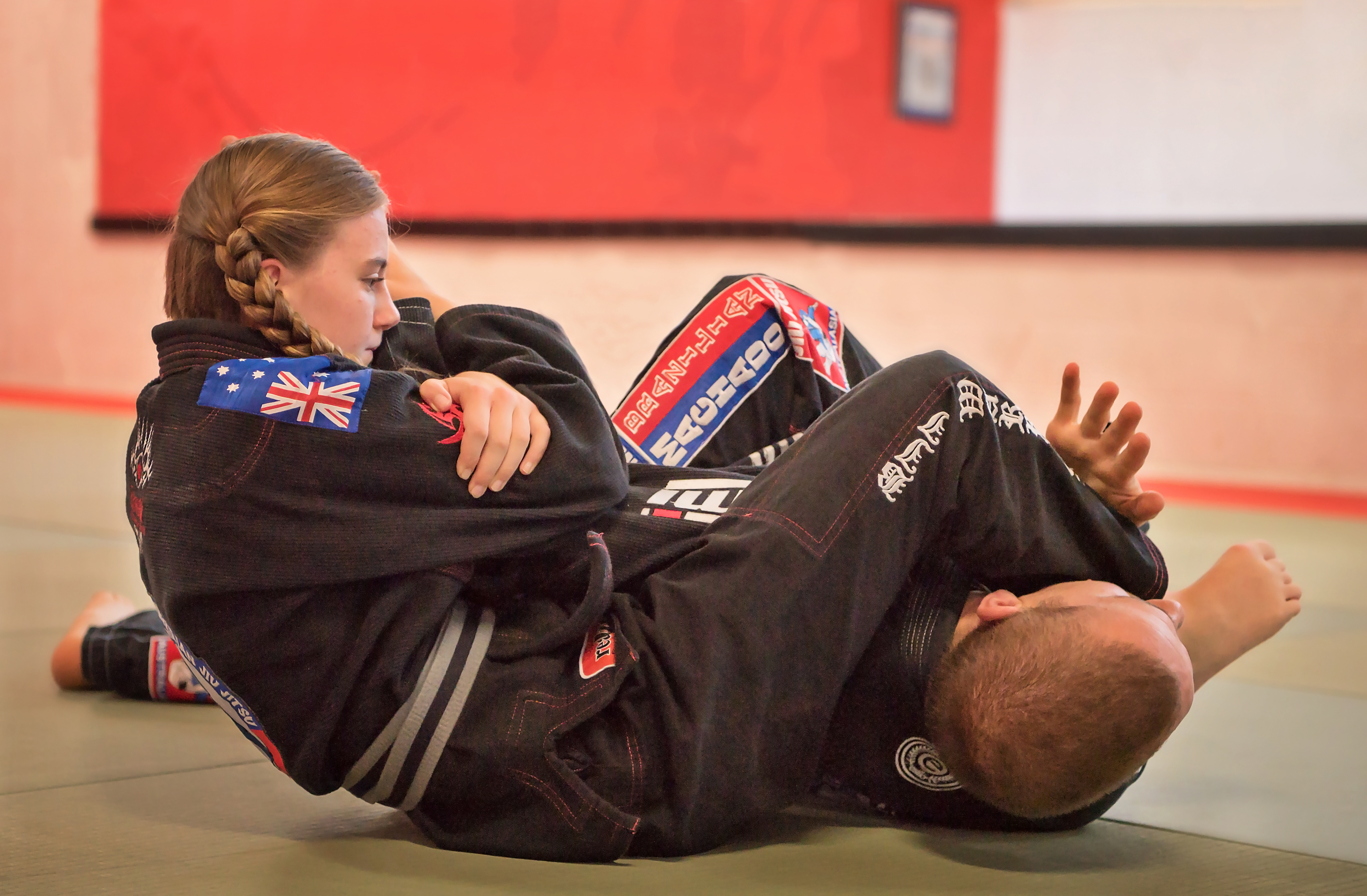 Teens grappling at Spektrum Martial Arts Port Lincoln