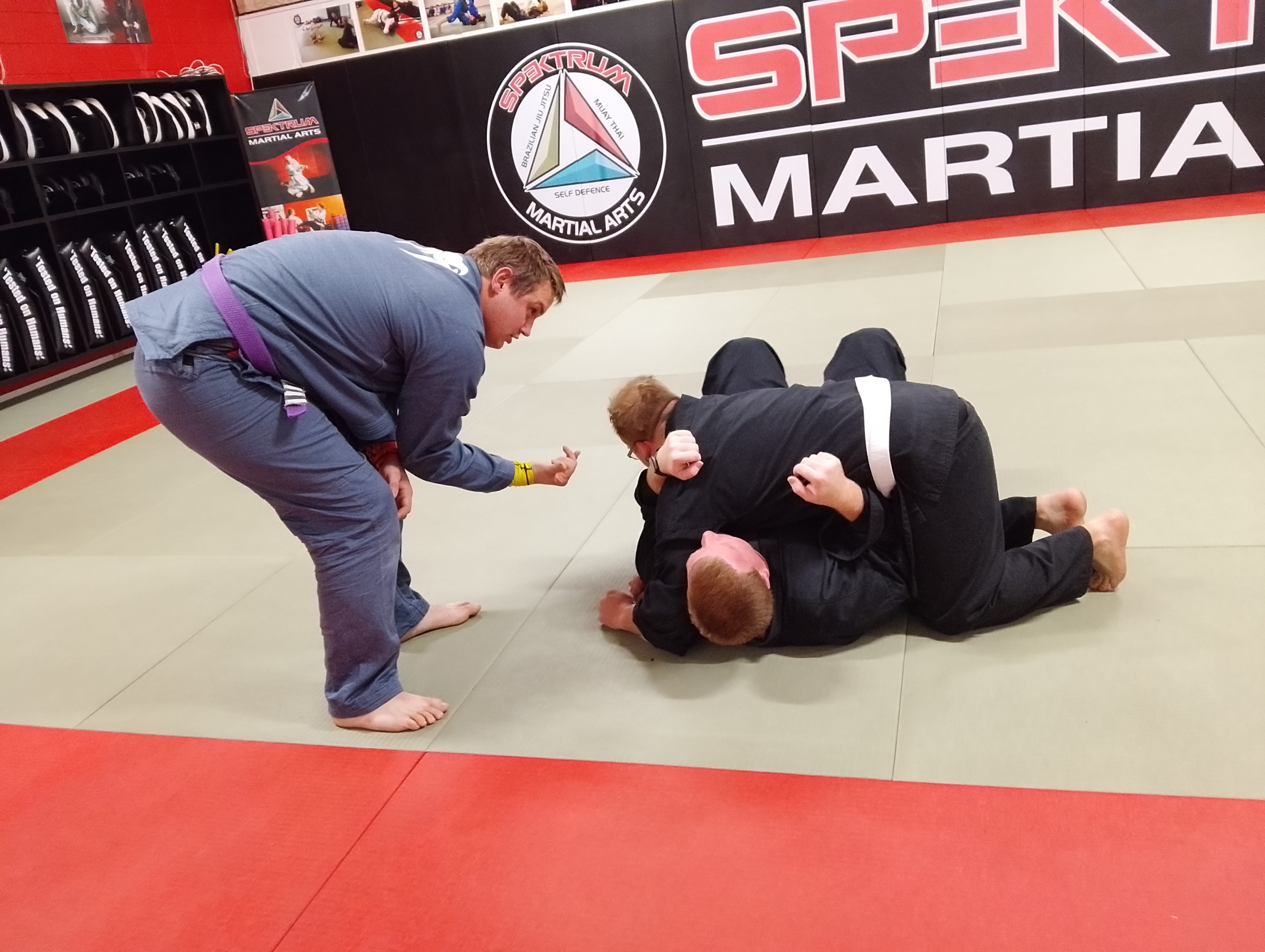 Coaching adults at Spektrum Martial Arts Port Lincoln