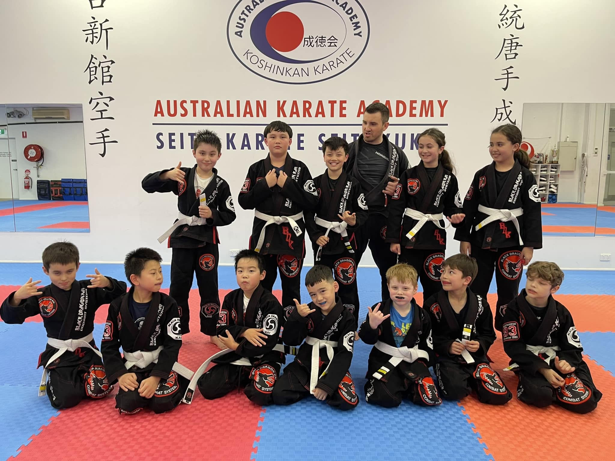 Kids Brazilian Jiu-Jitsu class at Australian Karate Academy