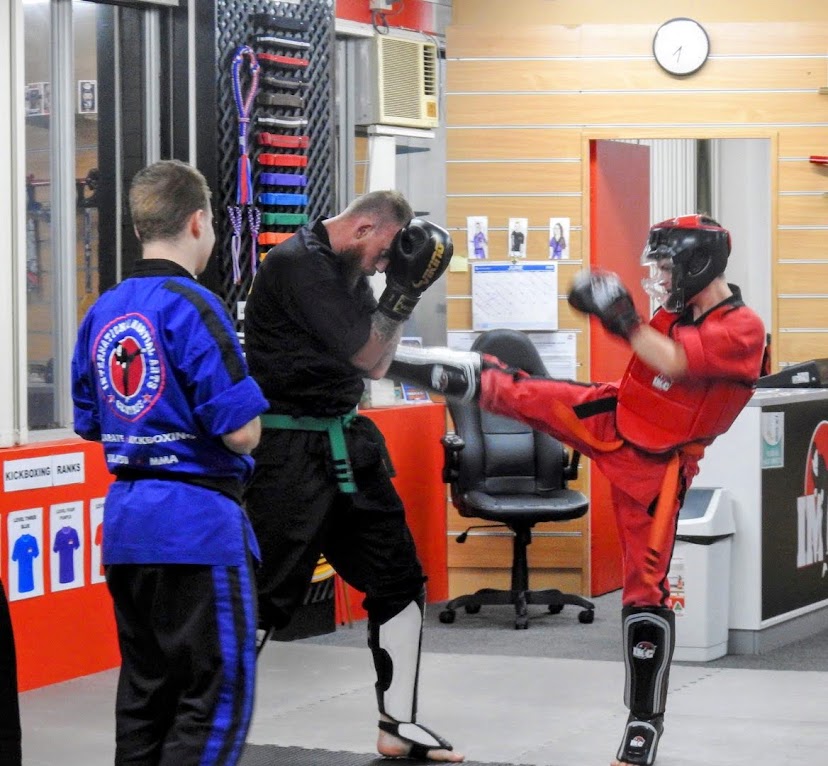 Adults Karate instructor demonstration