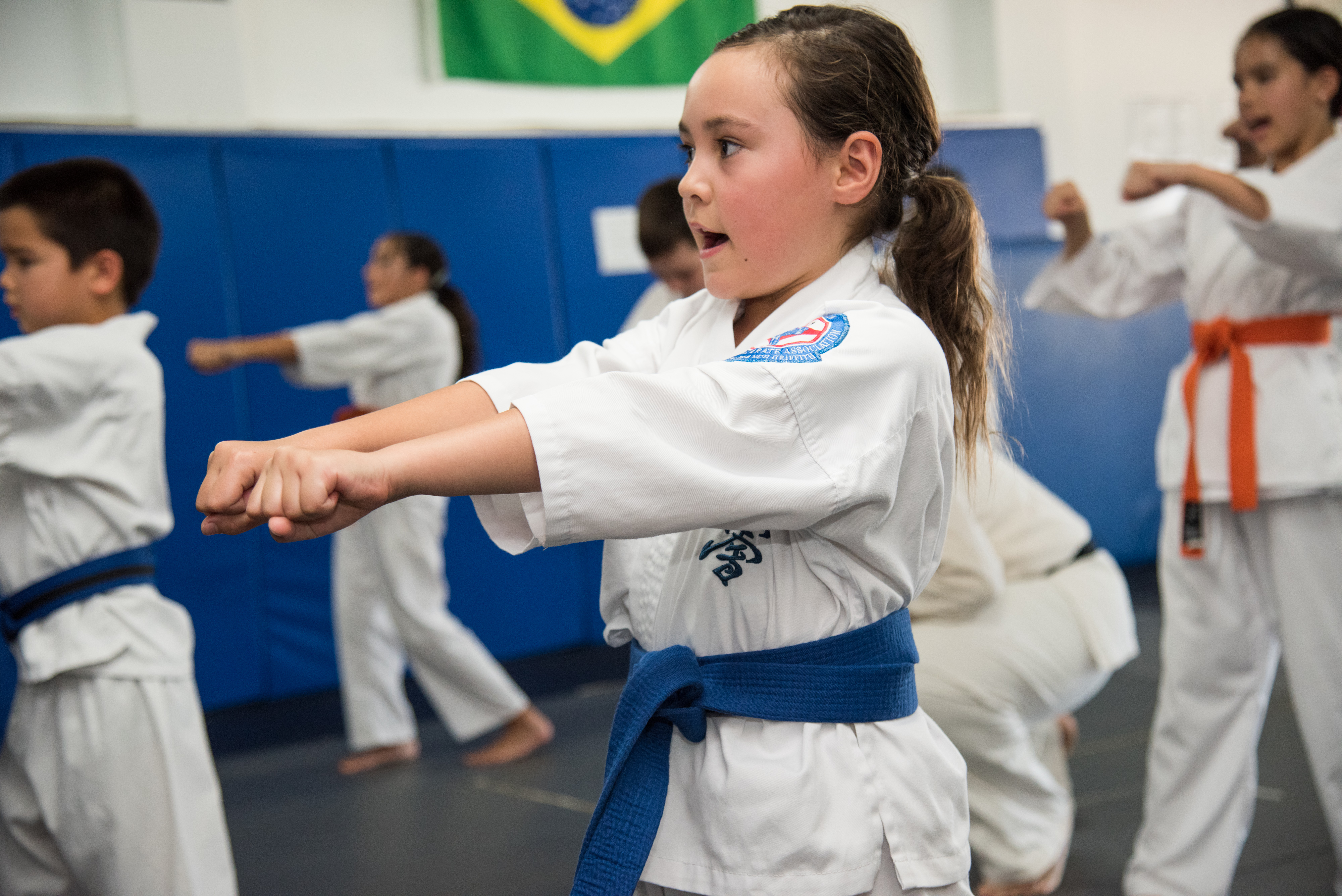 Little Lions Karate in class