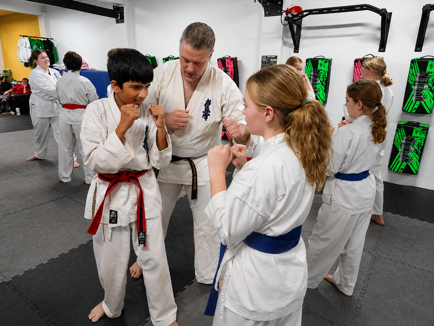 Young Lions Kyokushin Karate in class