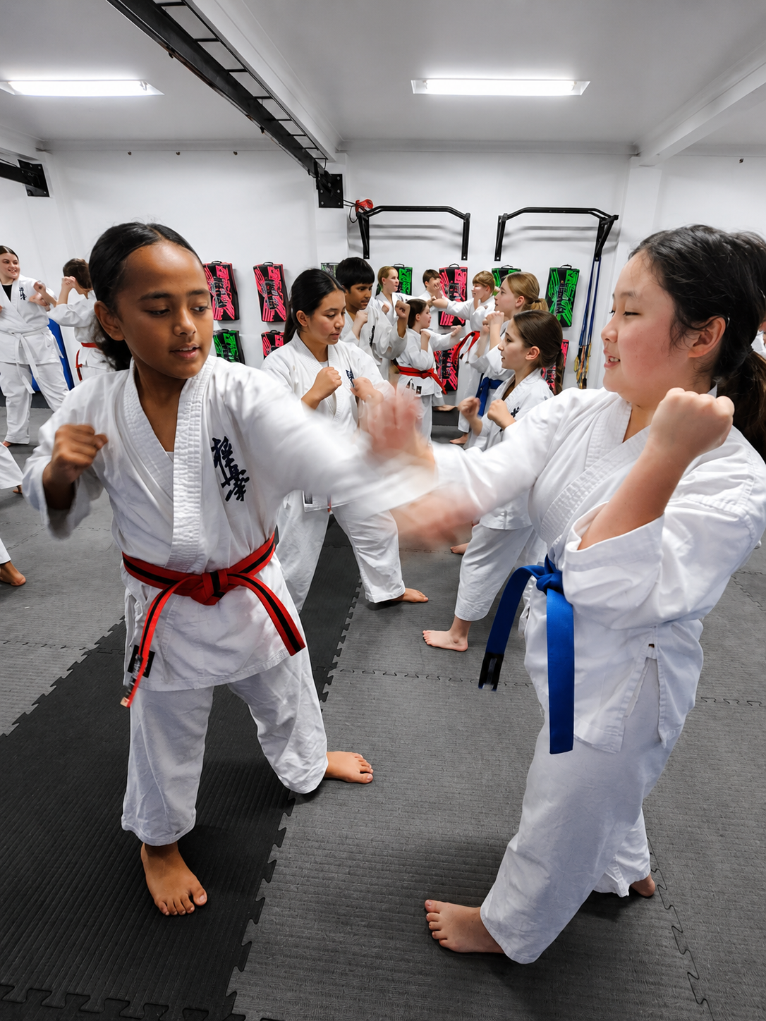 Young Lions Kyokushin Karate class instruction